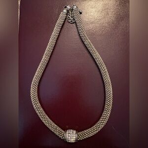 Elegant Silver Beaded Necklace